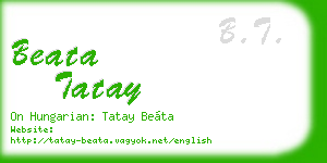 beata tatay business card